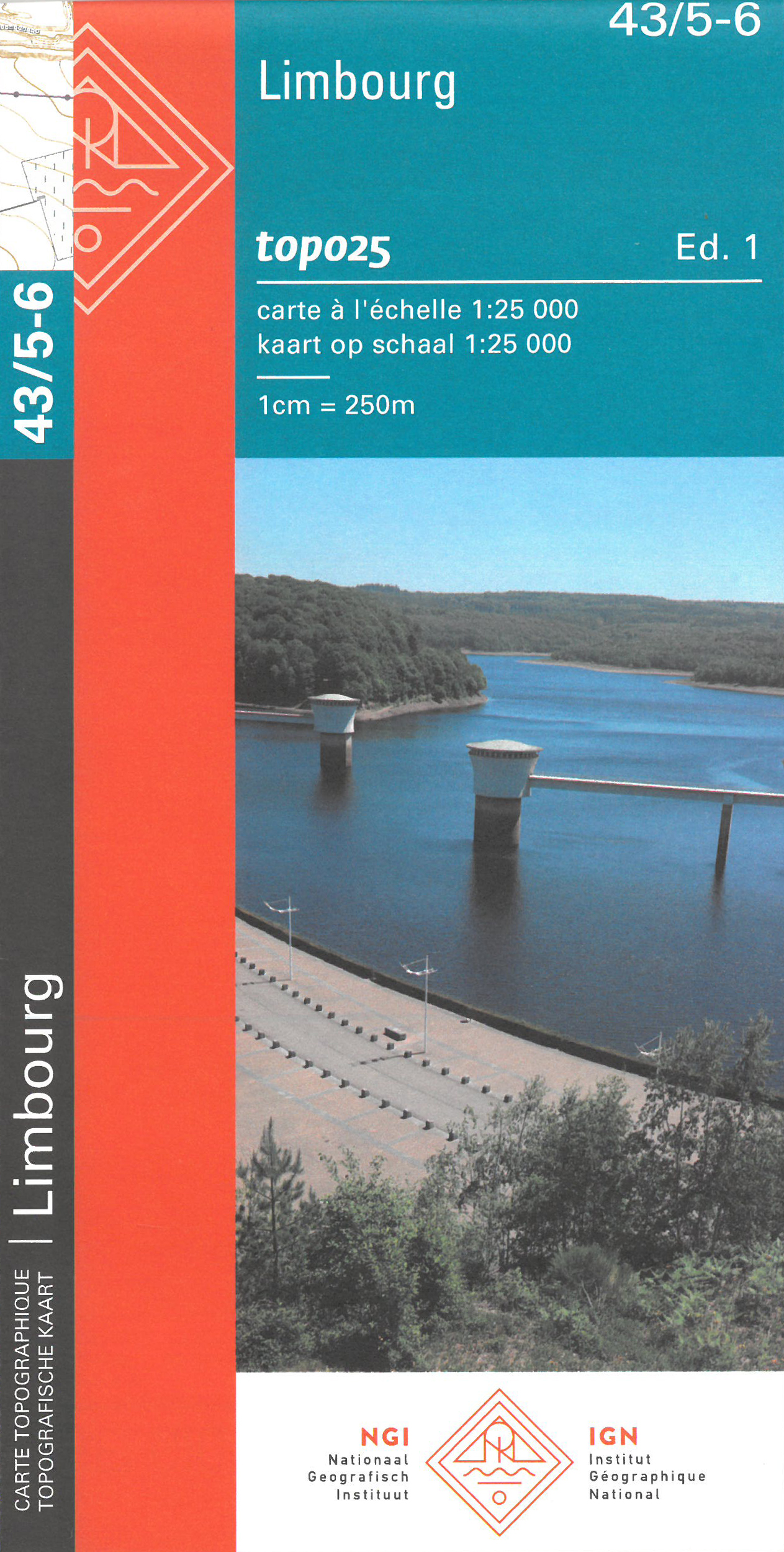 Online bestellen: Wandelkaart - Topografische kaart 43/5-6 Topo25 Limbourg | NGI - Nationaal Geografisch Instituut