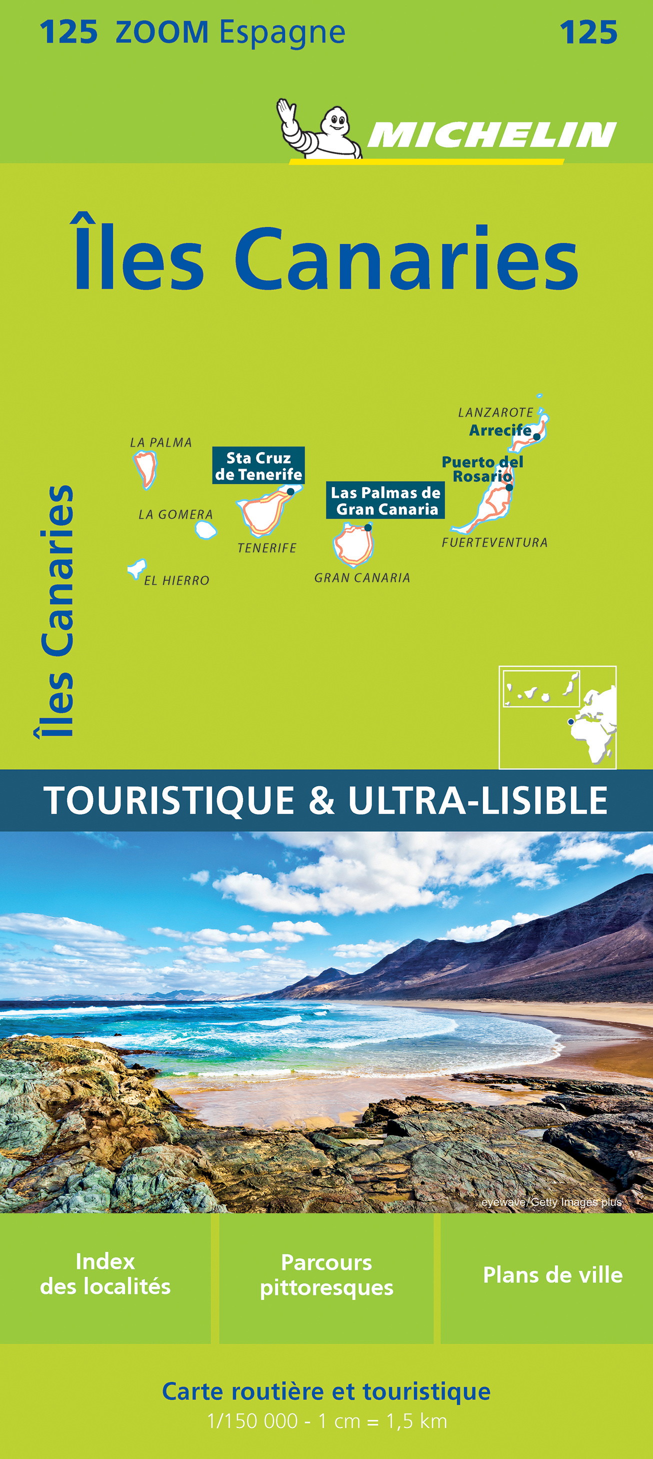 Online bestellen: Wegenkaart - landkaart 125 Canarische eilanden - Iles Canaries | Michelin