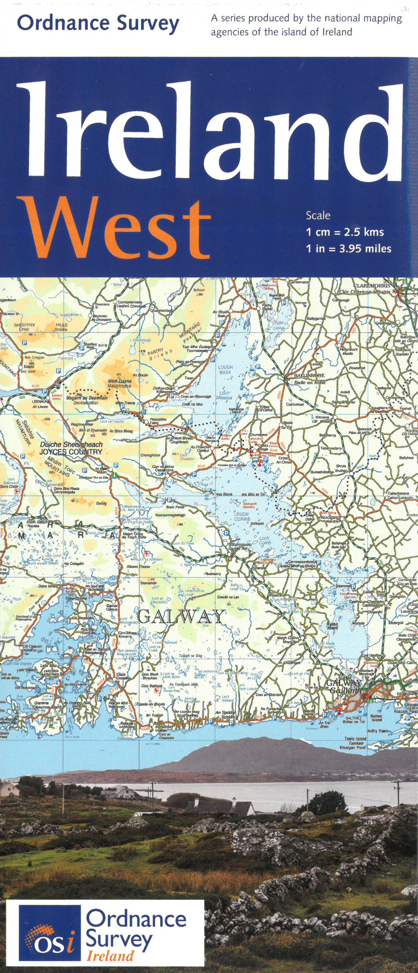 Online bestellen: Wegenkaart - landkaart Ireland West ( Ierland ) | Ordnance Survey Ireland