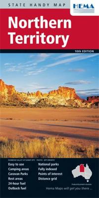 Wegenkaart - landkaart Northern Territory  handy map - tweezijdig | Hema maps | 