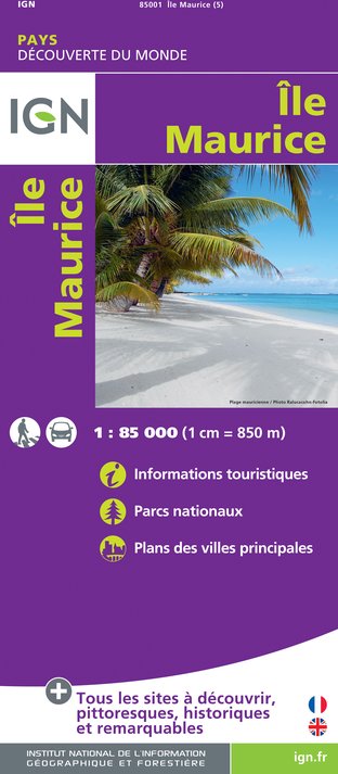 Online bestellen: Wegenkaart - landkaart 85001 Mauritius - île Maurice | IGN - Institut Géographique National