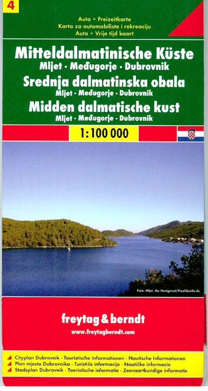 Online bestellen: Wegenkaart - landkaart 4 Dalmatische Kust Mljet - Dubrovnik - Medugorje | Freytag & Berndt