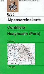 Wandelkaart 0/3c Cordillera Huayhuash (Peru) | Alpenvereinskarte  | 