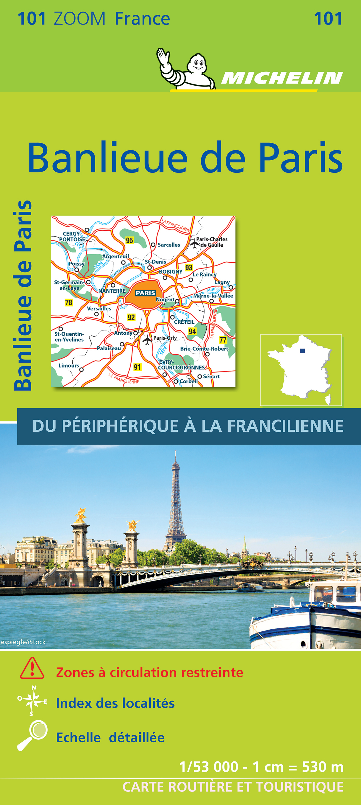 Online bestellen: Wegenkaart - landkaart - Stadsplattegrond 101 Banlieue de Paris Parijs | Michelin