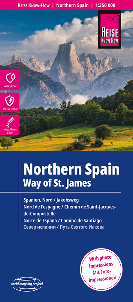 Online bestellen: Wegenkaart - landkaart Spanje Noord - Sint Jacobsroute | Reise Know-How Verlag