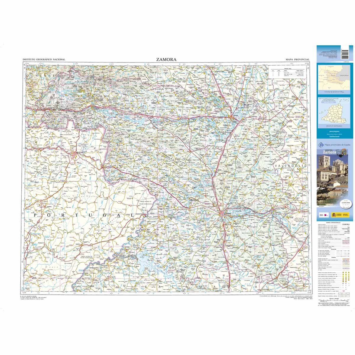 Online bestellen: Wegenkaart - landkaart Mapa Provincial Zamora | CNIG - Instituto Geográfico Nacional