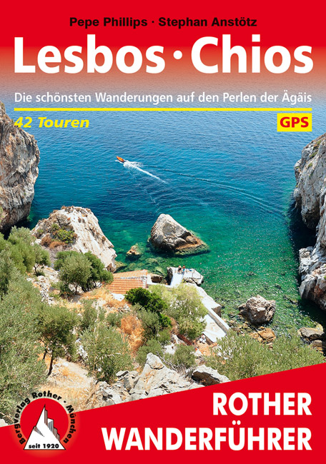 Online bestellen: Wandelgids Lesbos - Chios | Rother Bergverlag