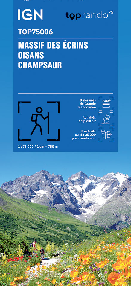 Online bestellen: Fietskaart - Wandelkaart 75006 Oisans Champsaur - Massif des Ecrins | IGN - Institut Géographique National