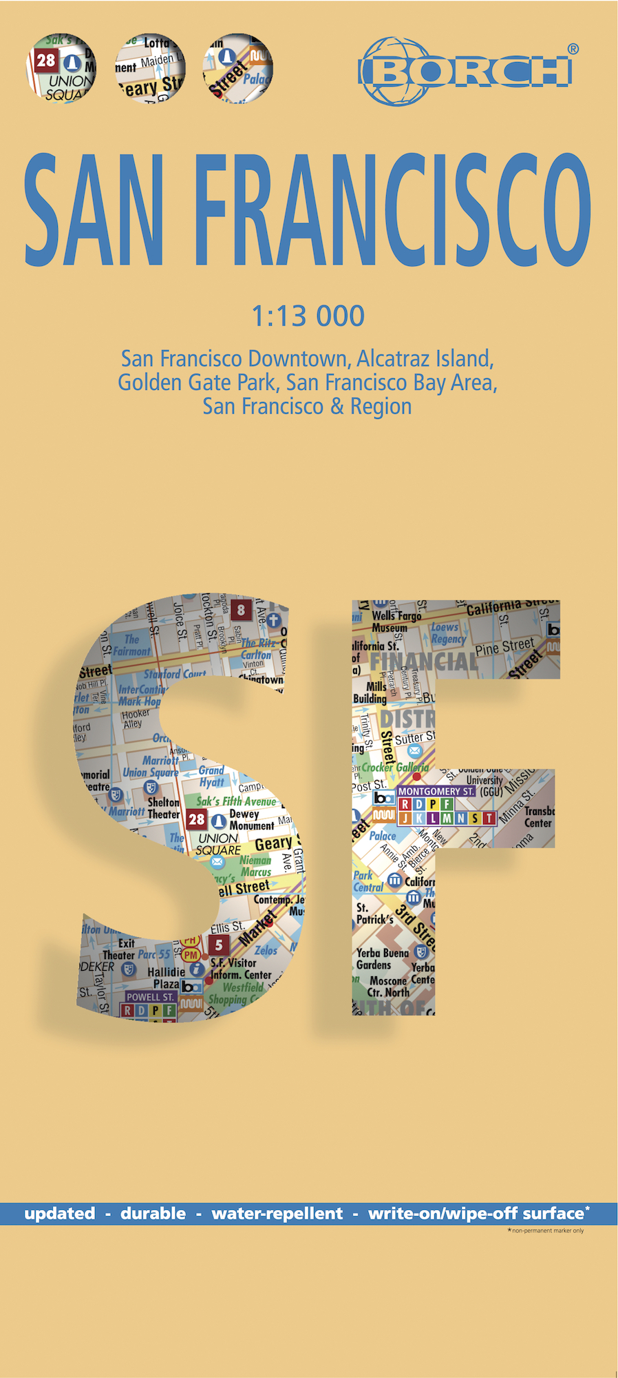 Online bestellen: Stadsplattegrond San Francisco | Borch