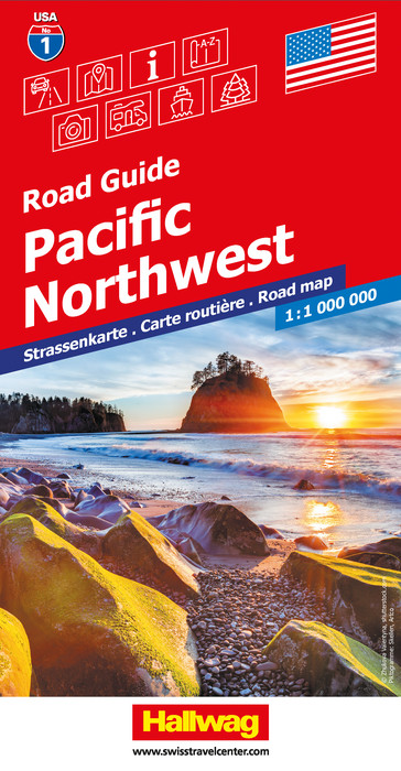 Online bestellen: Wegenkaart - landkaart 1 Pacific Northwest USA | Hallwag