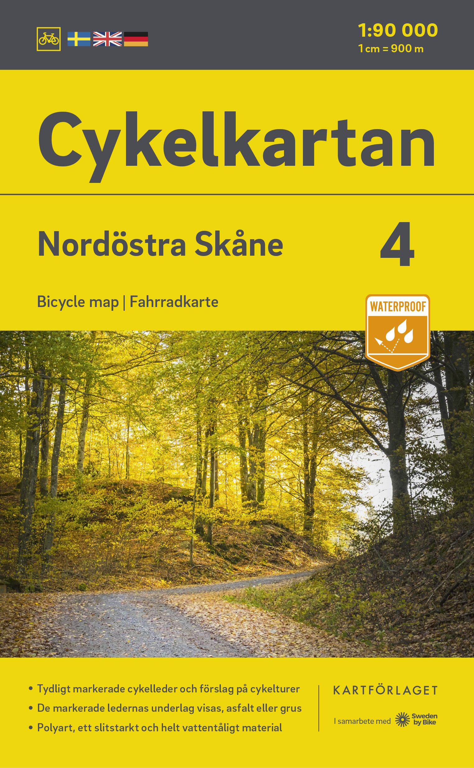 Online bestellen: Fietskaart 4 Cykelkartan Nordöstra Skåne - noordoost Skane | Norstedts