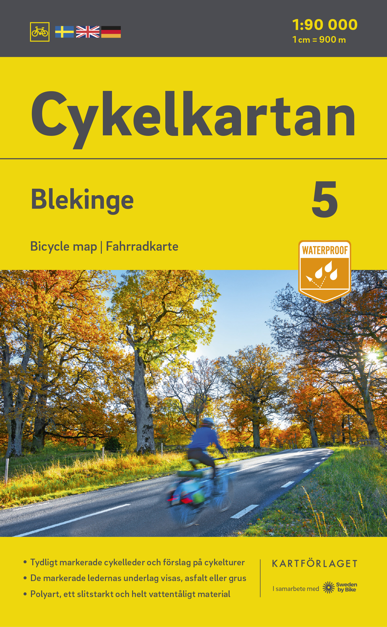 Online bestellen: Fietskaart 5 Cykelkartan Blekinge | Norstedts