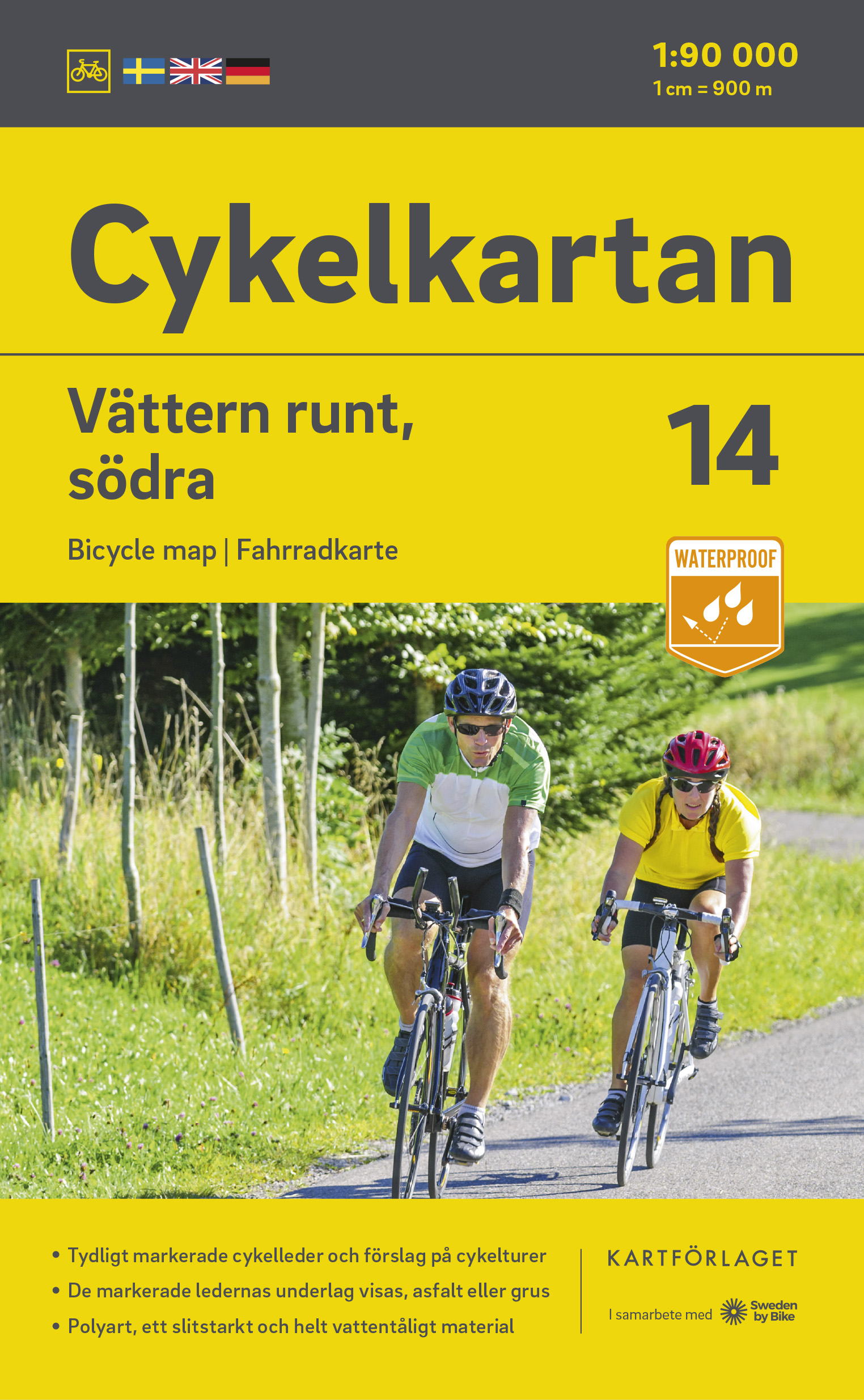 Online bestellen: Fietskaart 14 Cykelkartan Vättern runt, södra delen - Vattern Meer zuidelijk gedeelte | Norstedts