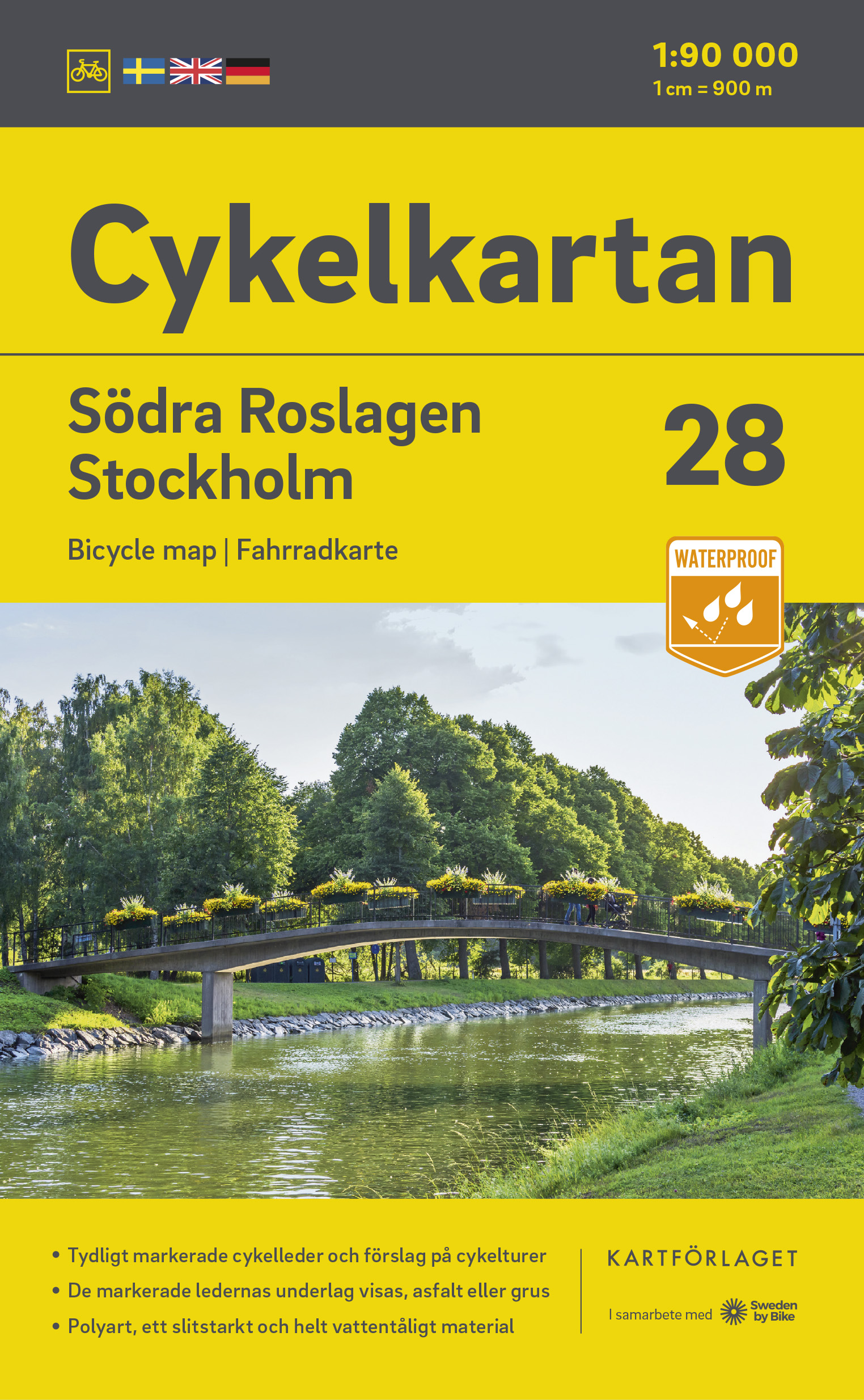 Online bestellen: Fietskaart 28 Cykelkartan Södra Roslagen south - Stockholm | Norstedts