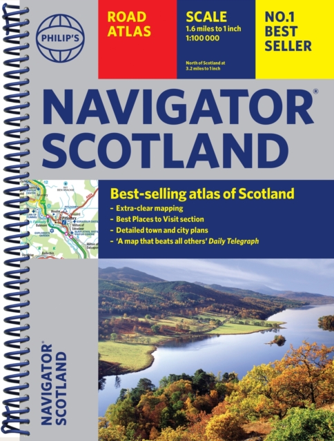 Online bestellen: Wegenatlas Navigator Scotland | A4-Formaat | Ringband | Philip's Maps