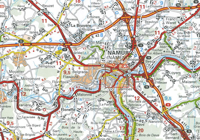Beschuldiging Op de grond leider Wegenkaart - landkaart 533 Noord- en Midden België | Michelin |  9782067183445 | Reisboekwinkel De Zwerver