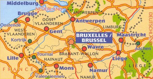 Beschuldiging Op de grond leider Wegenkaart - landkaart 533 Noord- en Midden België | Michelin |  9782067183445 | Reisboekwinkel De Zwerver