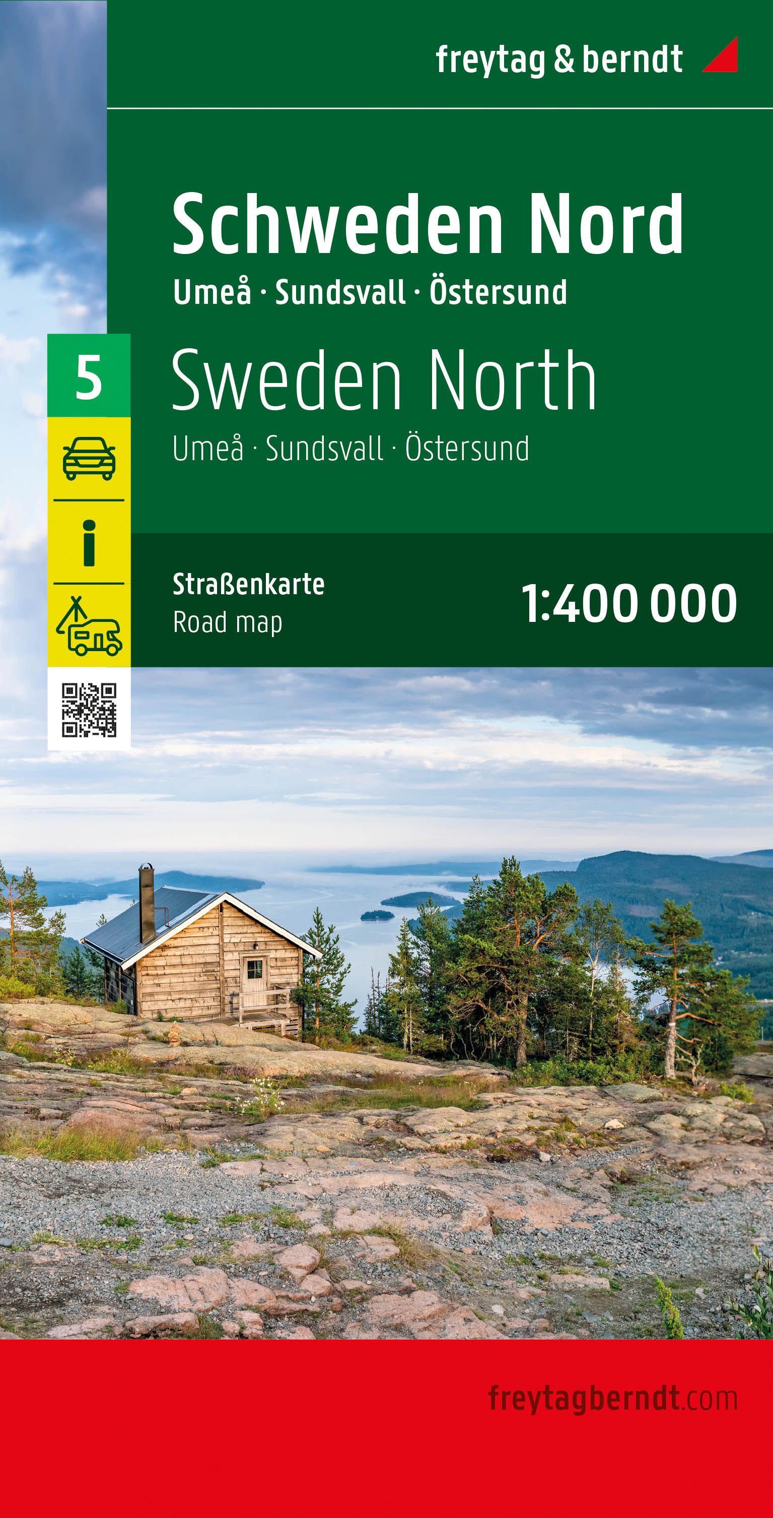 Online bestellen: Wegenkaart - landkaart 5 Schweden Nord - Östersund ( Zweden noord ) | Freytag & Berndt