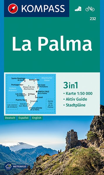 Online bestellen: Wandelkaart 232 La Palma | Kompass