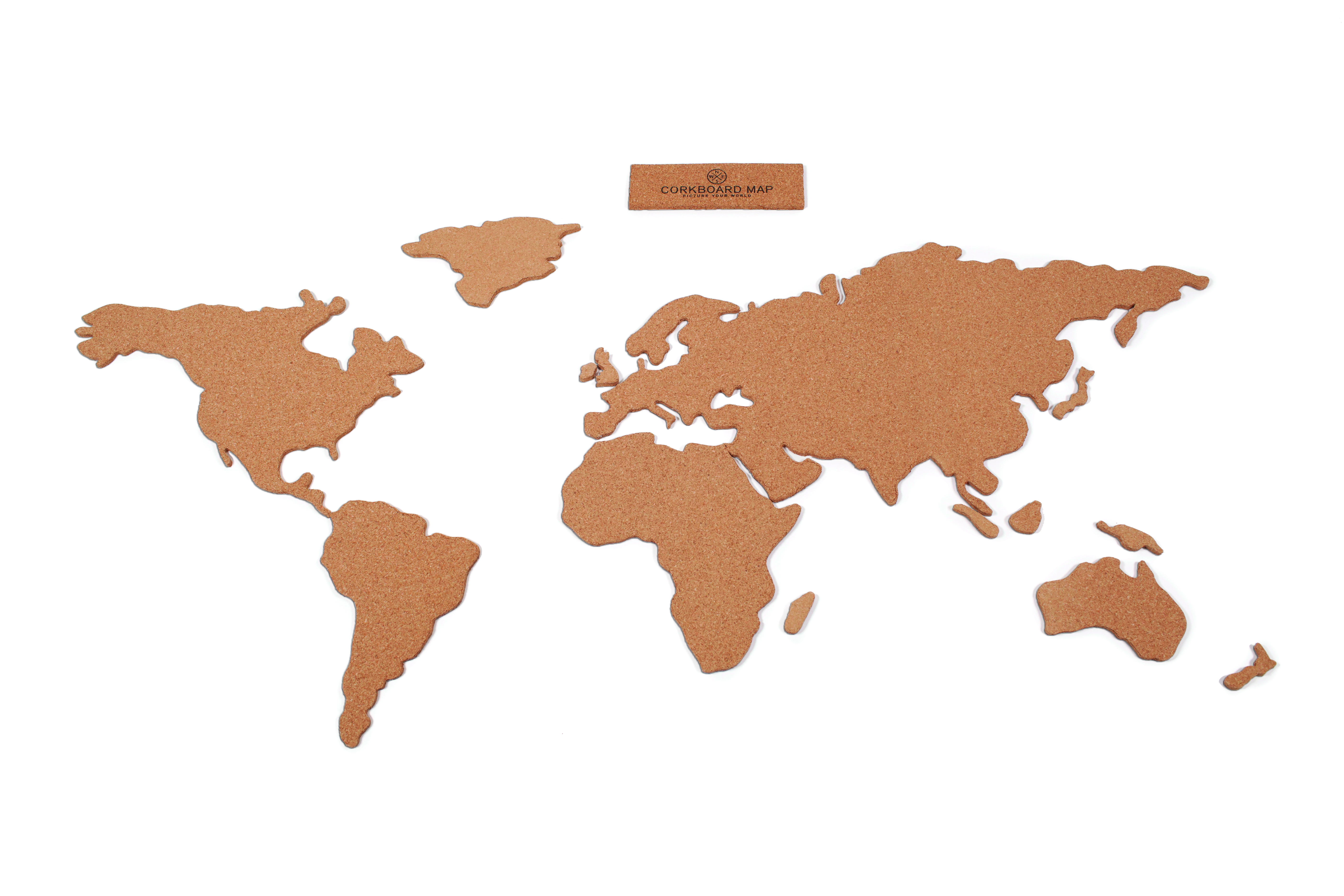 Wereldkaart van kurk Cork Board Map | | 5060146590594 | Reisboekwinkel De Zwerver