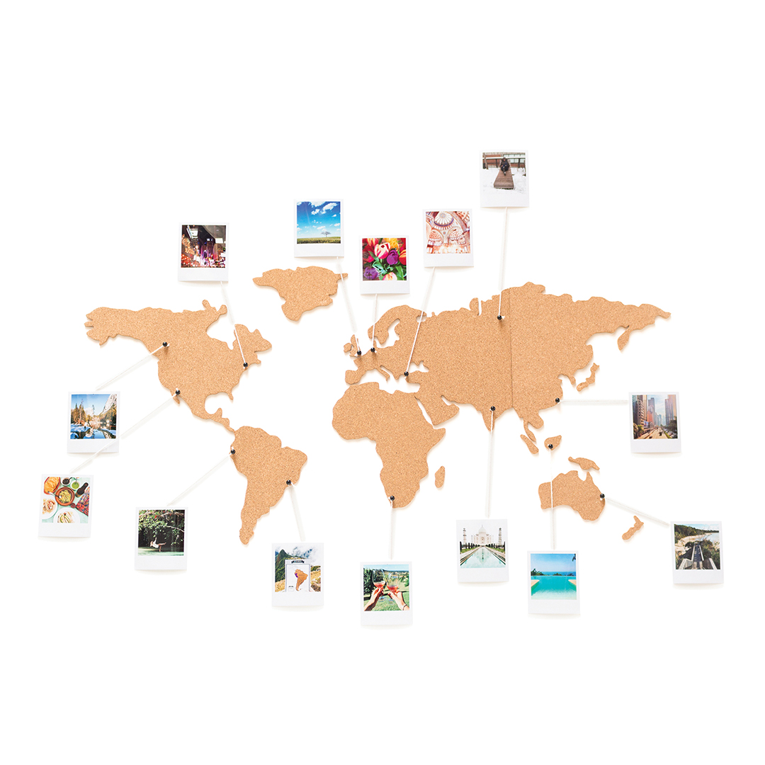 Lang Aardewerk Verspreiding Wereldkaart van kurk Cork Board Map | Luckies | 5060146590594 |  Reisboekwinkel De Zwerver
