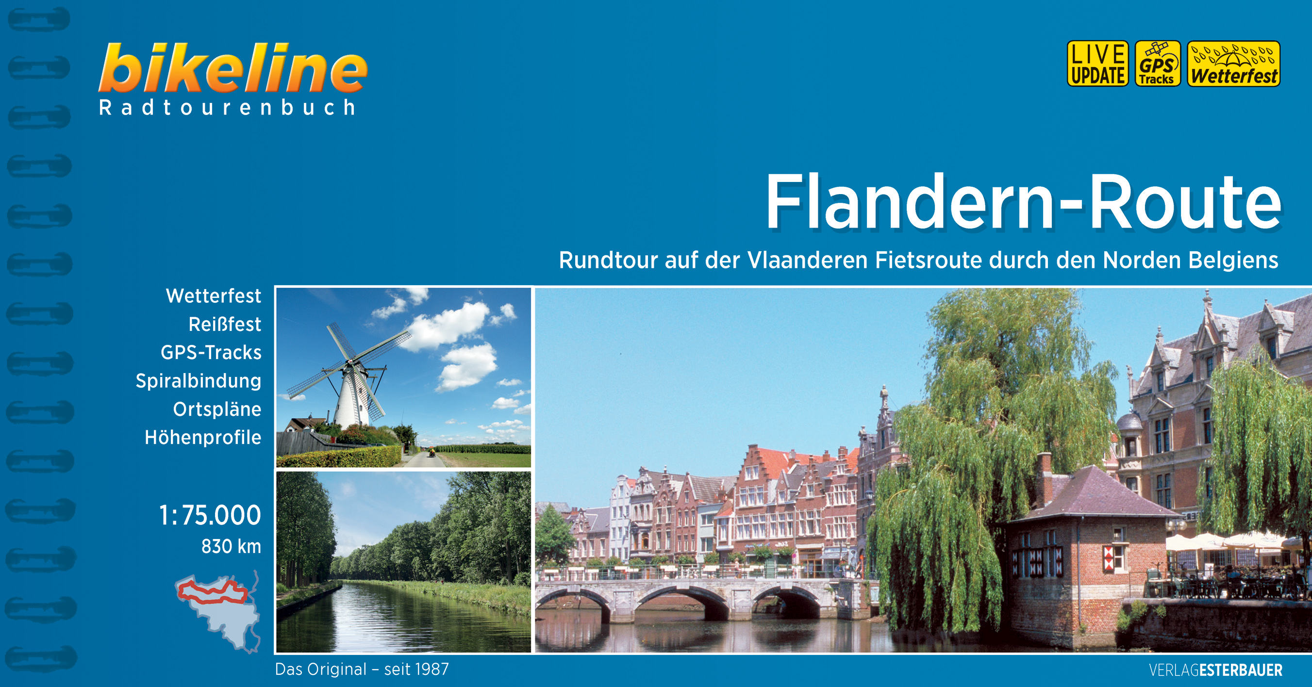 Fietsgids Bikeline Flandern-Ro…