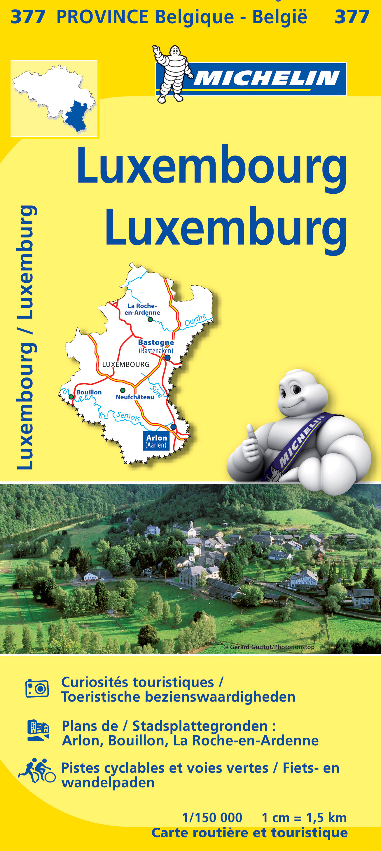 Wegenkaart - landkaart 377 Luxembourg - Luxemburg | Michelin