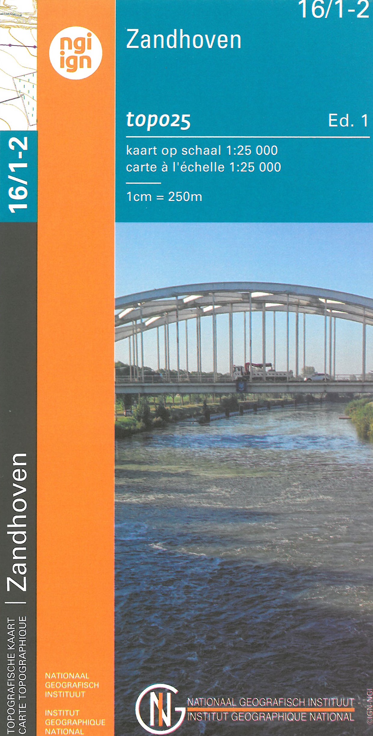 Online bestellen: Wandelkaart - Topografische kaart 16/1-2 Topo25 Schilde - Zandhoven | NGI - Nationaal Geografisch Instituut