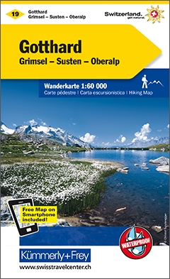 Wandelkaart 19 Gotthard - Grim…