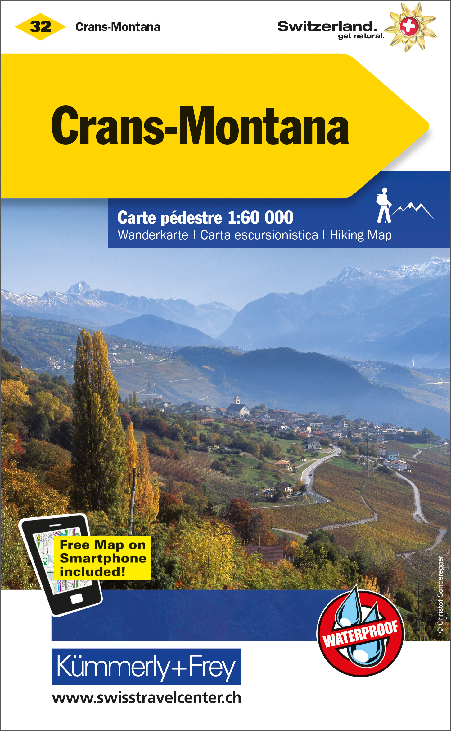 Online bestellen: Wandelkaart 32 Crans-Montana | Kümmerly & Frey