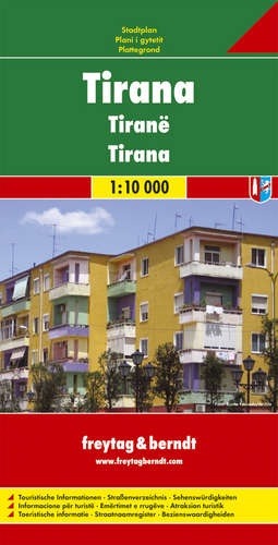 Stadsplattegrond - landkaart Tirana | Freytag &amp; Berndt | 