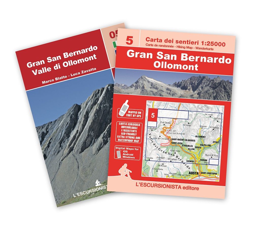 Online bestellen: Wandelkaart 05 Gran San Bernardo: valle di Ollomont | L'Escursionista editore