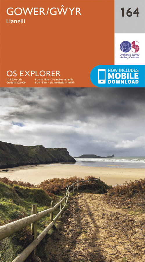 Online bestellen: Wandelkaart - Topografische kaart 164 OS Explorer Map Gower, Gwyr | Ordnance Survey