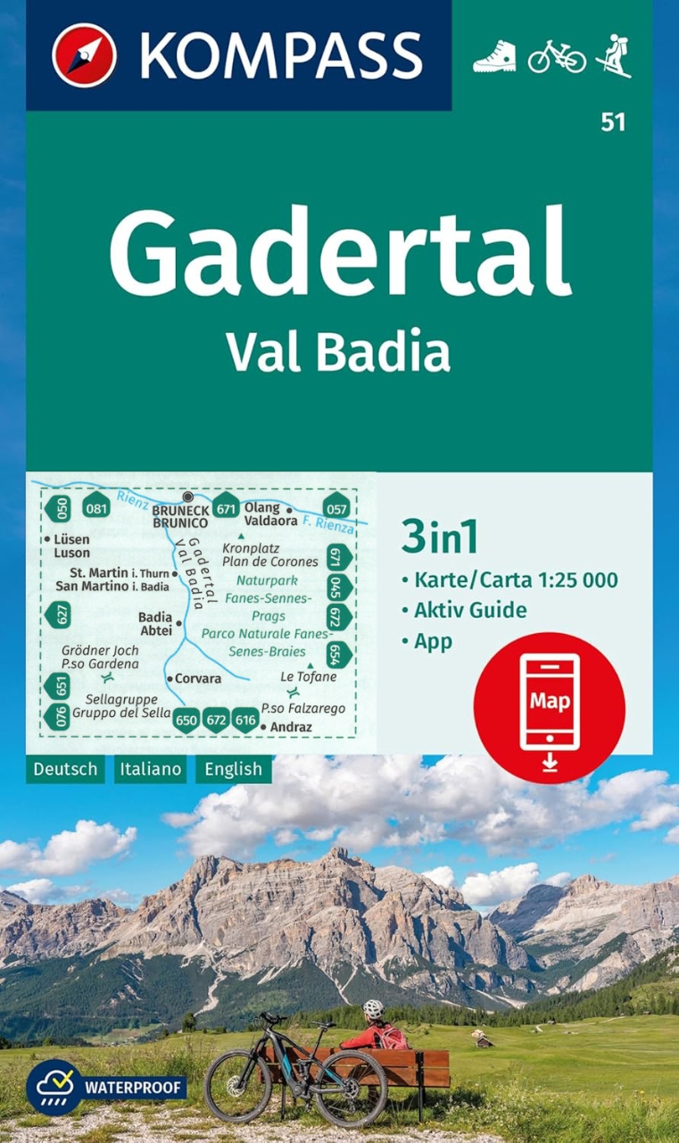 Wandelkaart 51 Gadertal - Val…