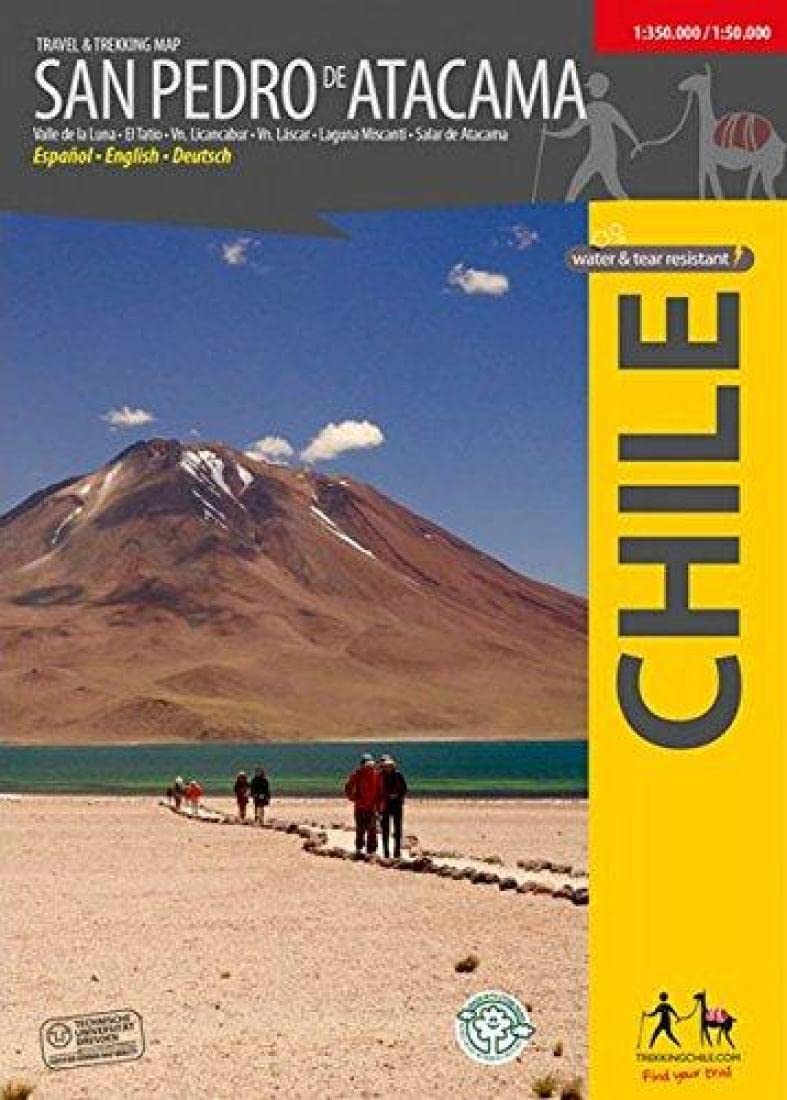 Online bestellen: Wandelkaart - Wegenkaart - landkaart San Pedro de Atacama - Chili | Viachile Editores