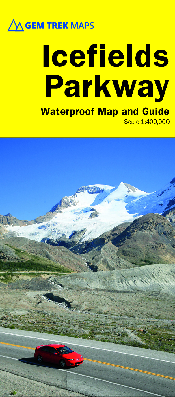 Online bestellen: Wegenkaart - landkaart Icefields Parkway | Gem Trek Maps