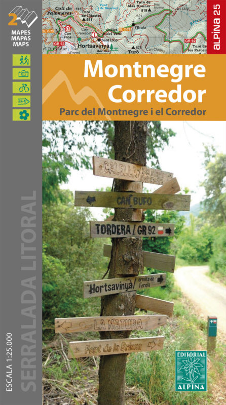 Wandelkaart 59 Montnegre Corredor | Editorial Alpina