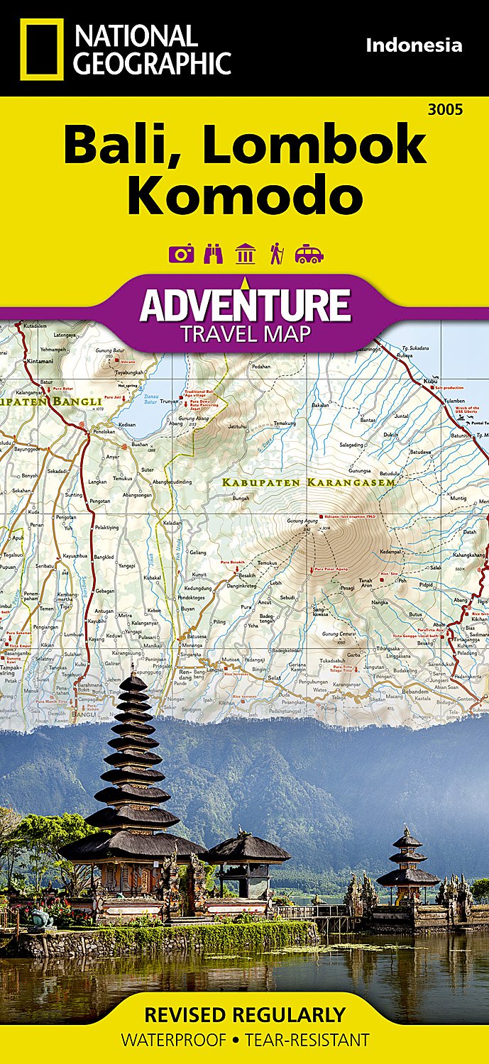Online bestellen: Wegenkaart - landkaart 3005 Adventure Map Bali - Lombok - Komodo | National Geographic
