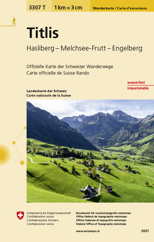 Online bestellen: Wandelkaart - Topografische kaart 3307T Titlis | Swisstopo