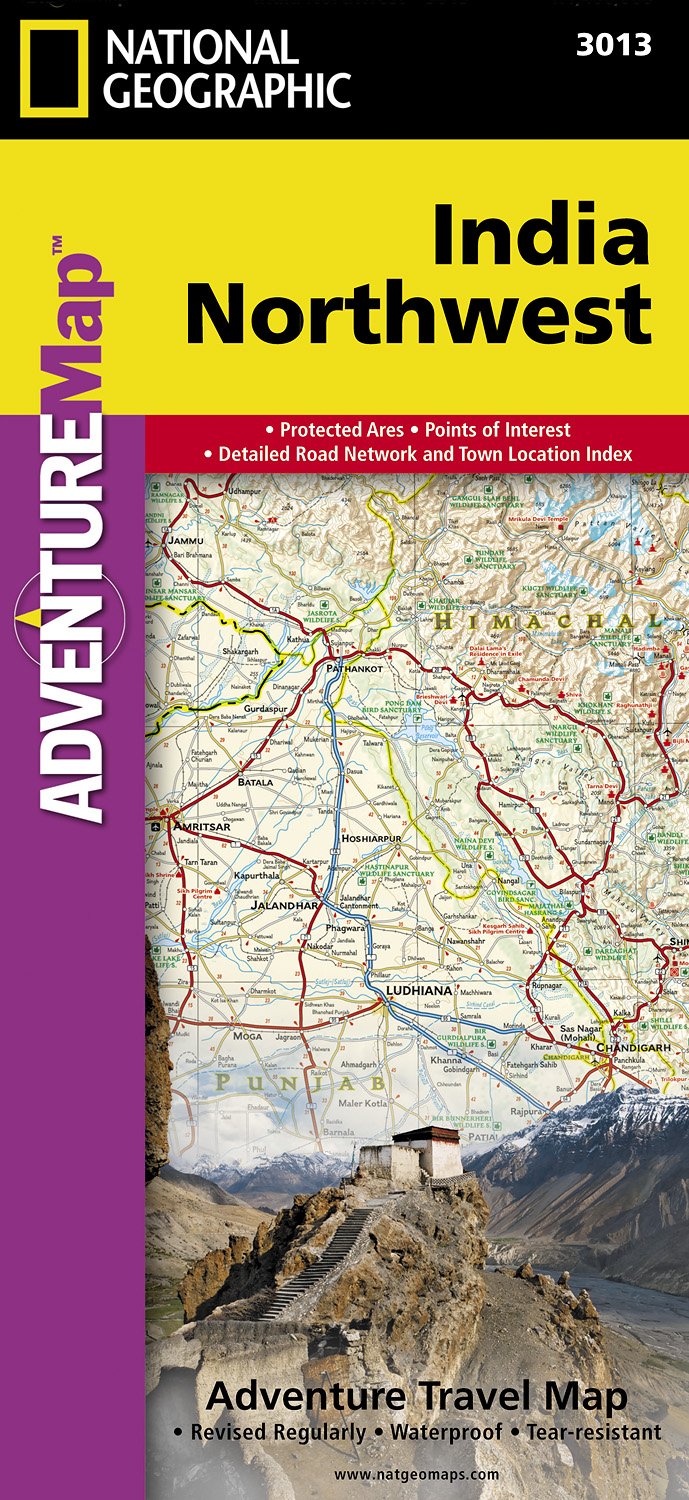 Online bestellen: Wegenkaart - landkaart 3013 Adventure Map India Northwest - Noordwest | National Geographic