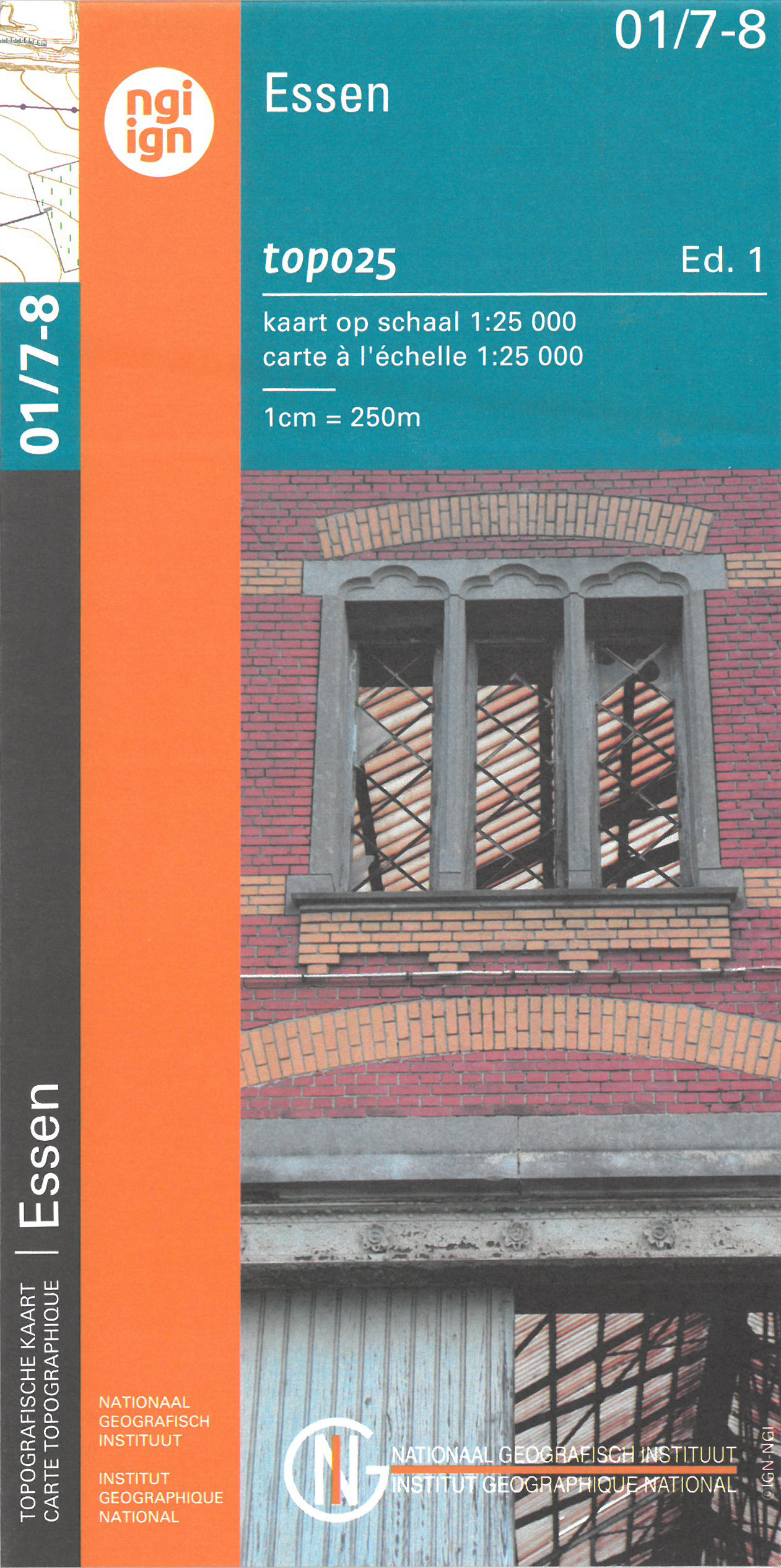 Online bestellen: Wandelkaart - Topografische kaart 1/7-8 Topo25 Noordeneind - Essen | NGI - Nationaal Geografisch Instituut