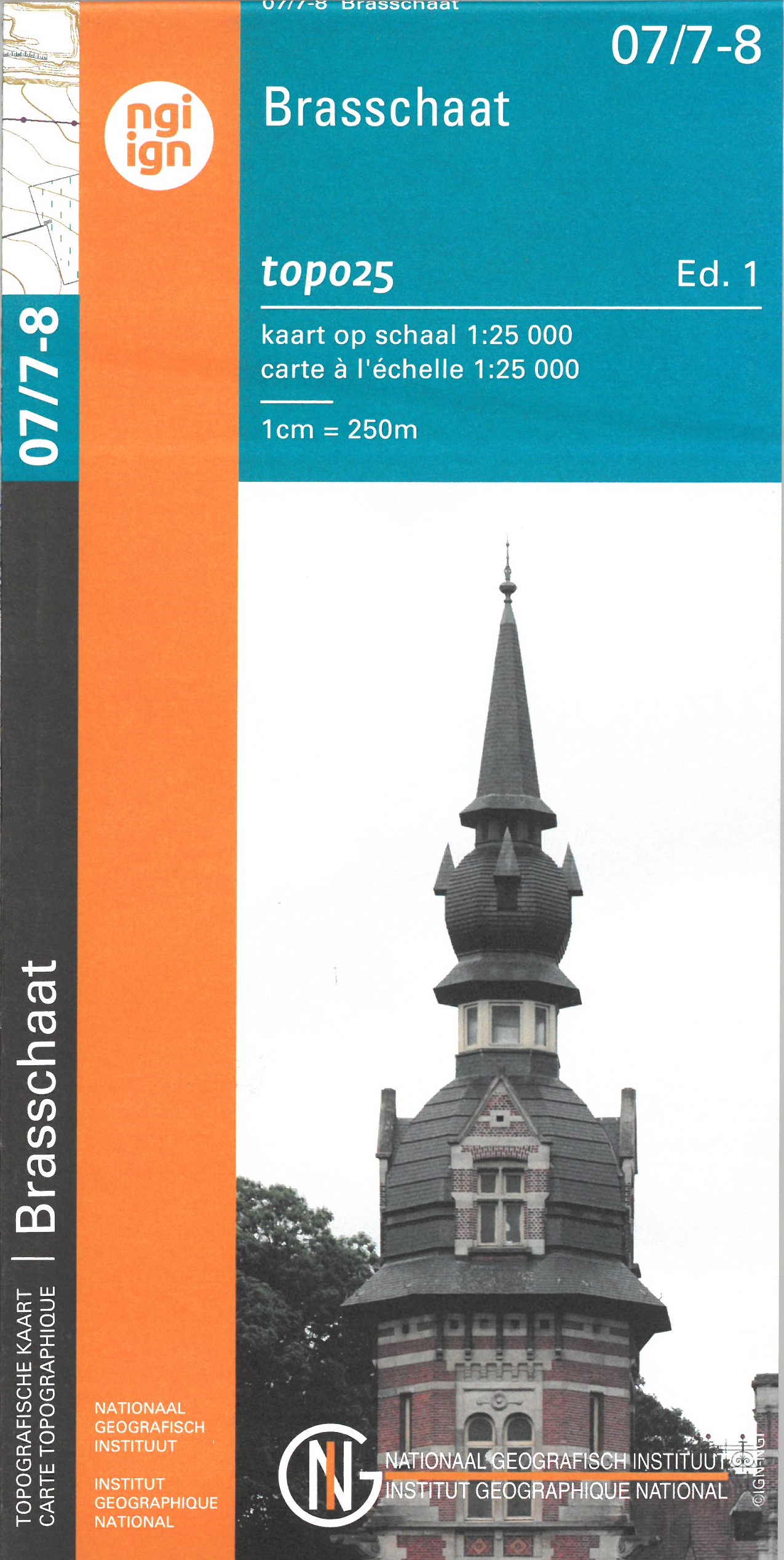 Online bestellen: Wandelkaart - Topografische kaart 7/7-8 Topo25 Stabroek - Brasschaat - Kapellen | NGI - Nationaal Geografisch Instituut