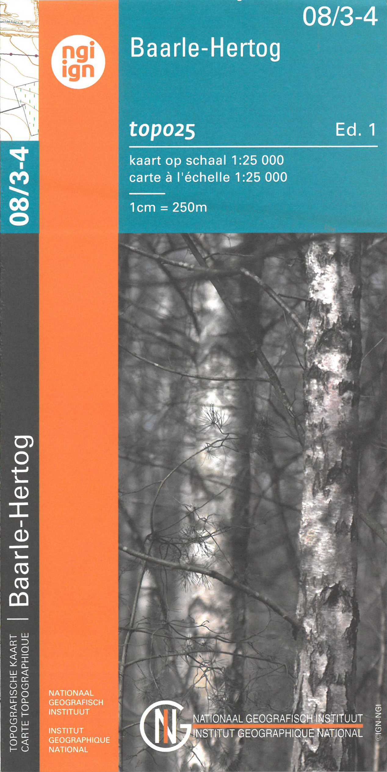 Online bestellen: Wandelkaart - Topografische kaart 8/3-4 Topo25 Baarle Hertog | NGI - Nationaal Geografisch Instituut