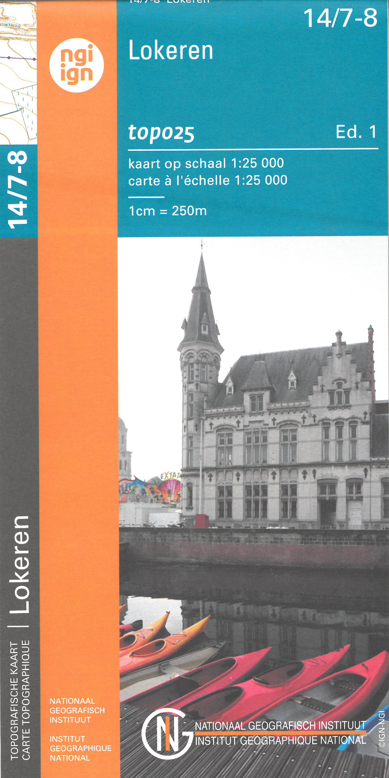 Online bestellen: Wandelkaart - Topografische kaart 14/7-8 Topo25 Lokeren | NGI - Nationaal Geografisch Instituut