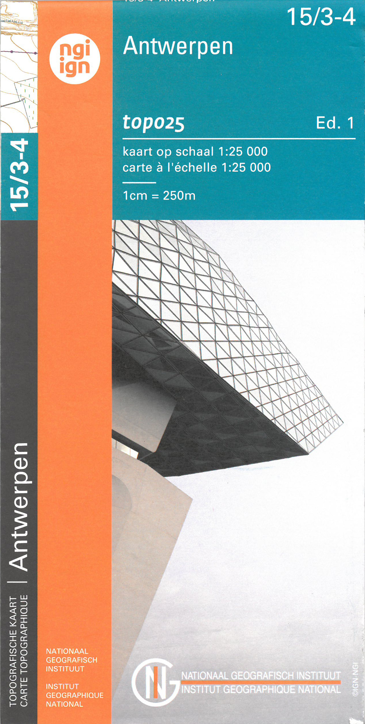 Online bestellen: Wandelkaart - Topografische kaart 15/3-4 Topo25 Antwerpen - Schoten | NGI - Nationaal Geografisch Instituut