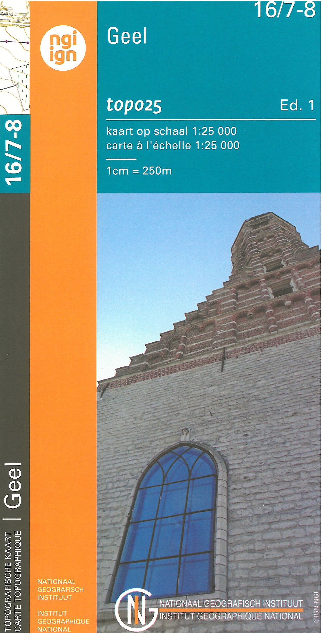 Online bestellen: Wandelkaart - Topografische kaart 16/7-8 Topo25 Herentals - Geel - Olen | NGI - Nationaal Geografisch Instituut