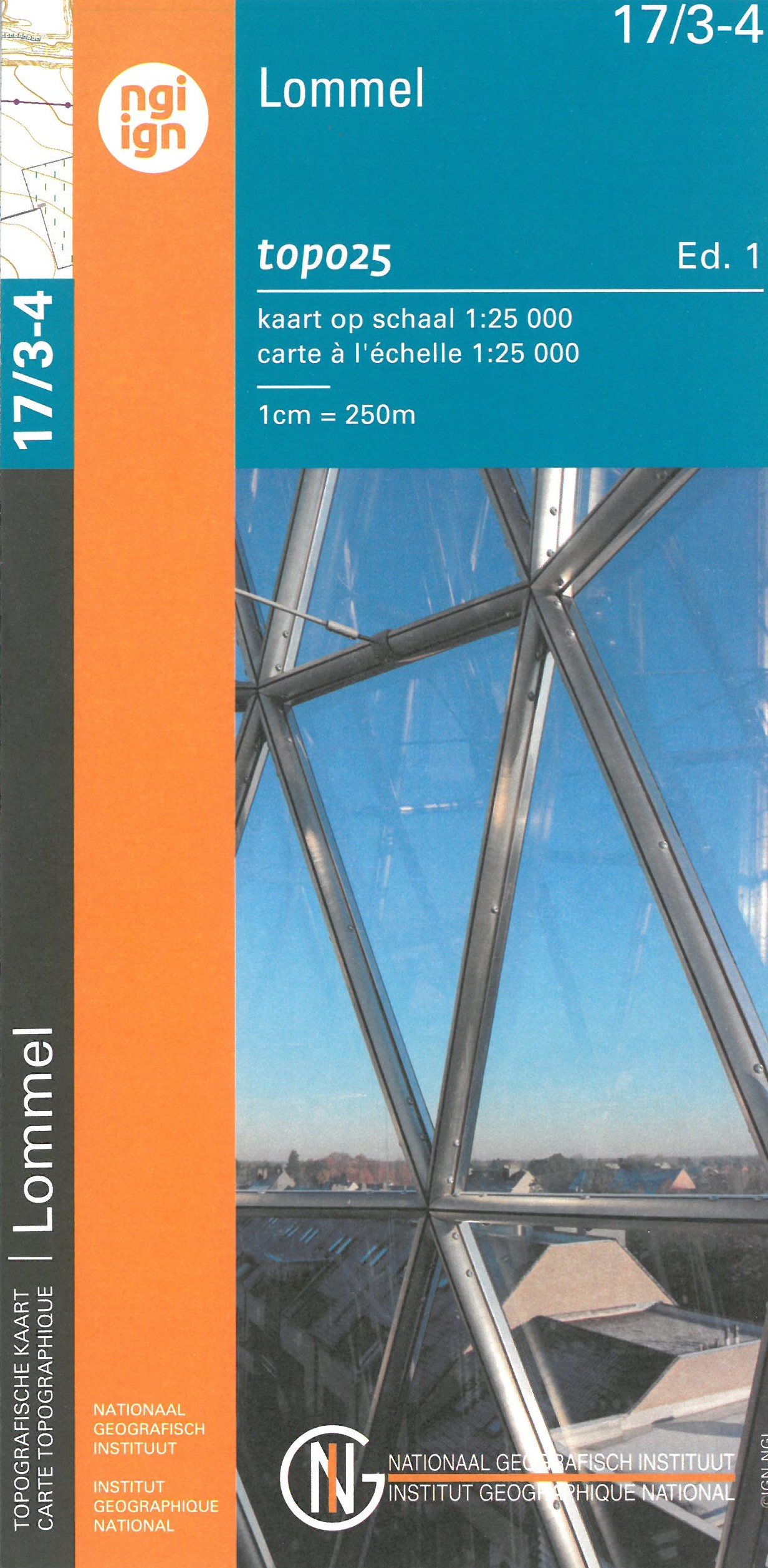 Online bestellen: Wandelkaart - Topografische kaart 17/3-4 Topo25 Lommel | NGI - Nationaal Geografisch Instituut