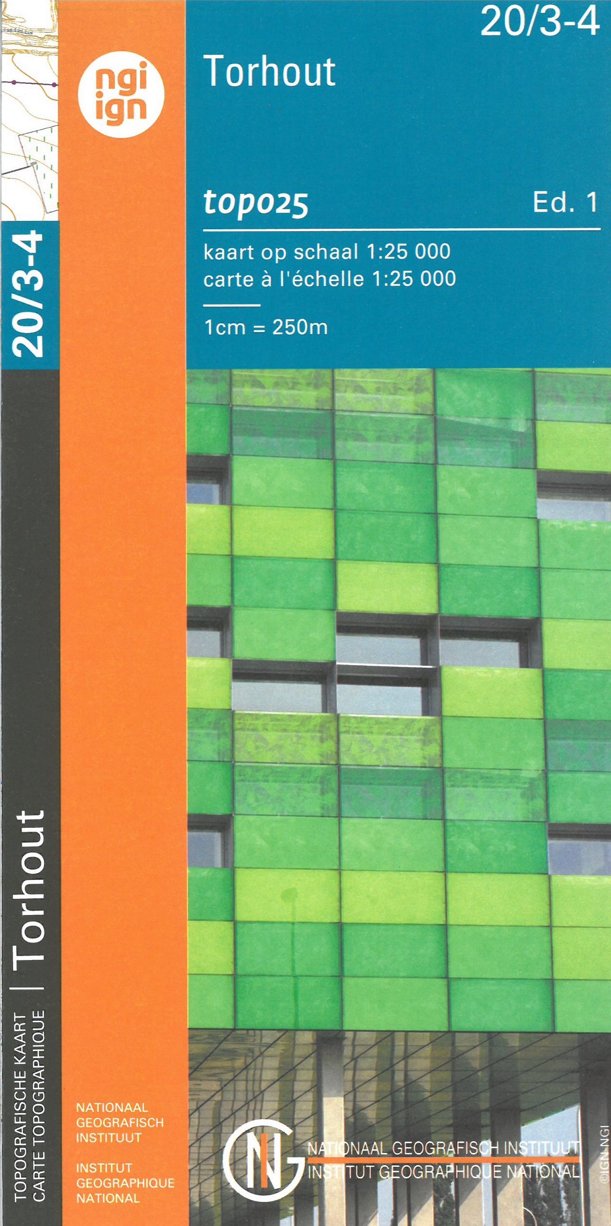 Online bestellen: Wandelkaart - Topografische kaart 20/3-4 Topo25 Torhout - Kortemark - Lichtervelde | NGI - Nationaal Geografisch Instituut