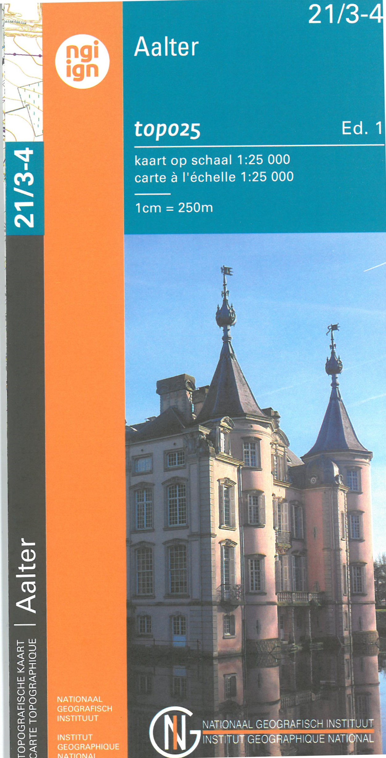 Online bestellen: Wandelkaart - Topografische kaart 21/3-4 Topo25 Aalter - Nevele - Hansbeke - Sint Martens Leerne | NGI - Nationaal Geografisch Instituut