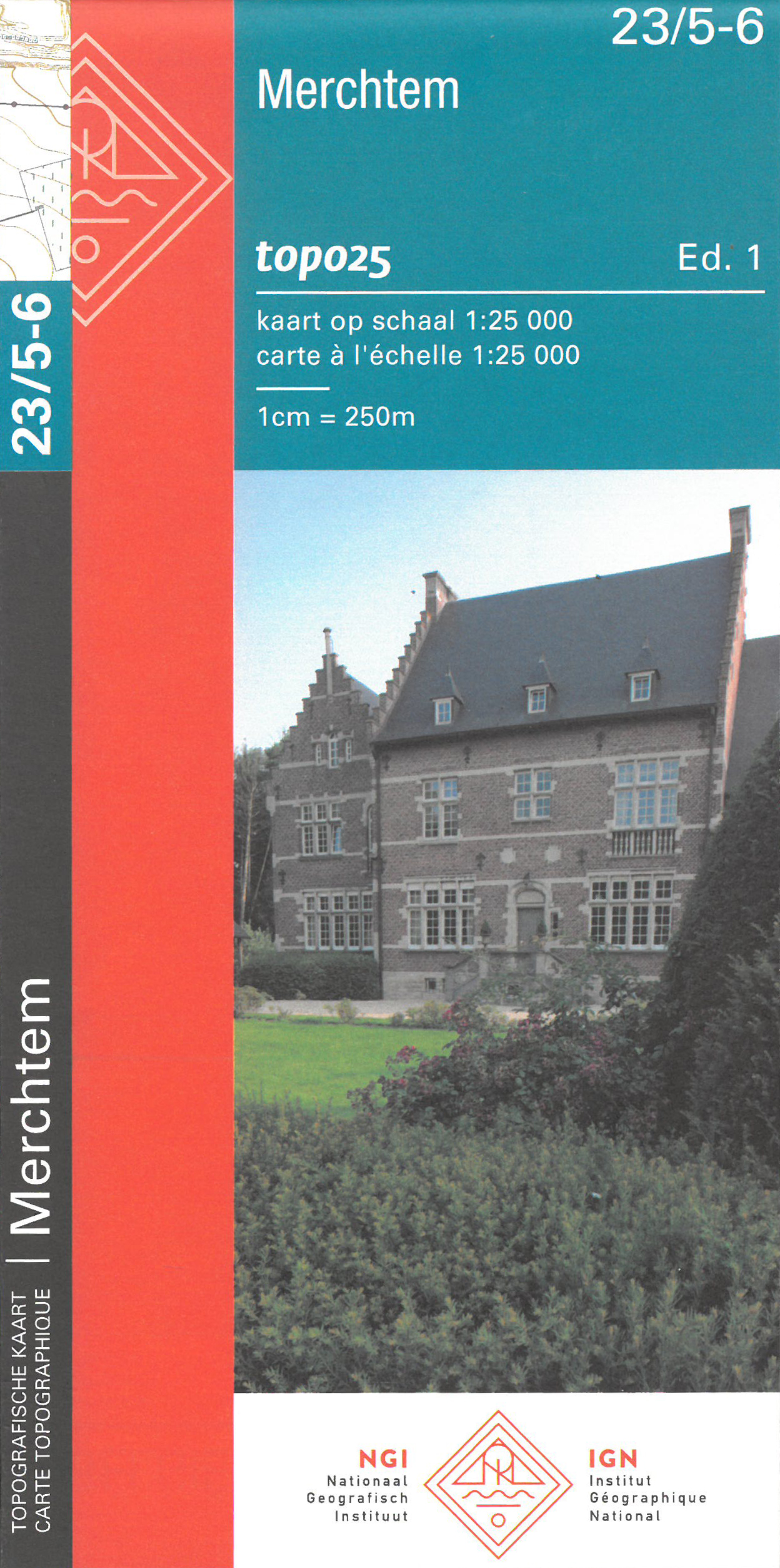 Online bestellen: Wandelkaart - Topografische kaart 23/5-6 Topo25 Merchtem | NGI - Nationaal Geografisch Instituut